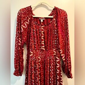 Knox Rose x Target Patterned Long Sleeve Dress